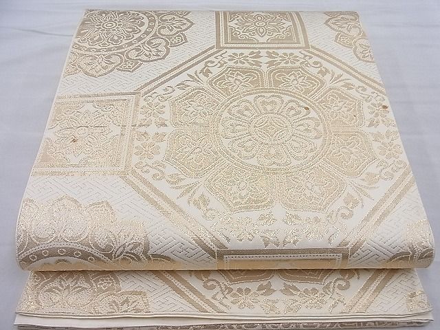 平和屋着物◎六通柄　本袋帯　蜀江正倉院文様　金糸　逸品　BAAH4107ea