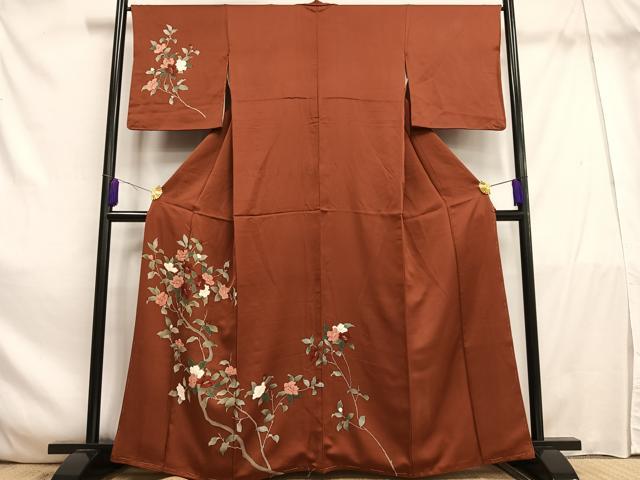 平和屋着物■訪問着 枝花文 正絹 逸品 AABE5052oa