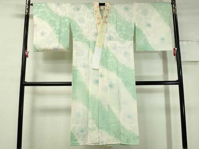 平和屋着物●長襦袢　無双仕立て　絞り　枝梅地紋　半衿刺繍　正絹　逸品　CAAV4734vp(4.0)