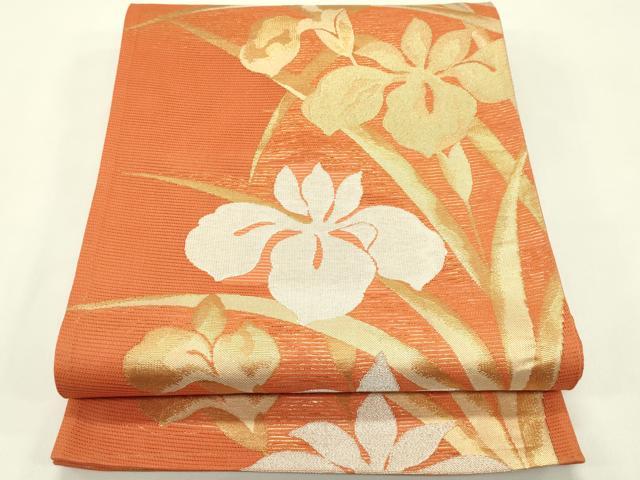 Rakuten - 平和屋着物＊夏物 六通柄袋帯 杜若 金糸 正絹 逸品 CABI5220rv