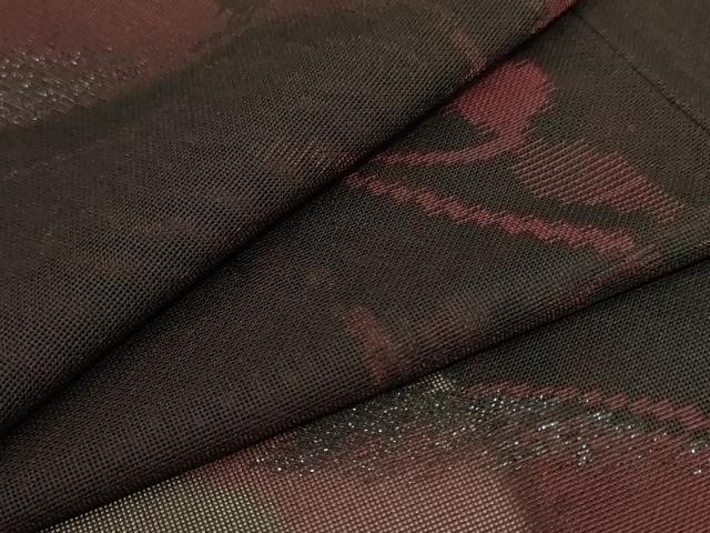 Summer Wear - 平和屋着物＊夏物　小紋　紗　枝葉文　銀糸　正絹　逸品　未使用　AABA6484jd