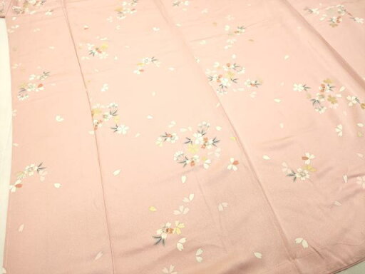 平和屋着物●上質な小紋 舞桜文 金銀彩 正絹 逸品 未使用 DAAS2105tw 平和屋着物●上質な小紋 舞桜文 金銀彩 正絹 逸品 未使用 DAAS2105tw
