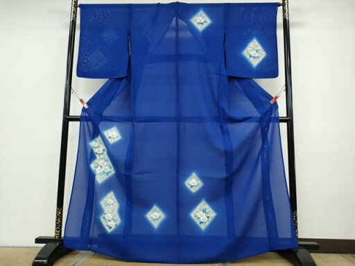 平和屋着物*夏物 訪問着 絽 菱花唐草文 蛍暈し 正絹 逸品 CAAT4318ut 平和屋着物*夏物 訪問着 絽 菱花唐草文 蛍暈し 正絹 逸品 CAAT4318ut