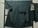 平和屋着物■男性 お召 アンサンブル 正絹 逸品 CAAO1684ou