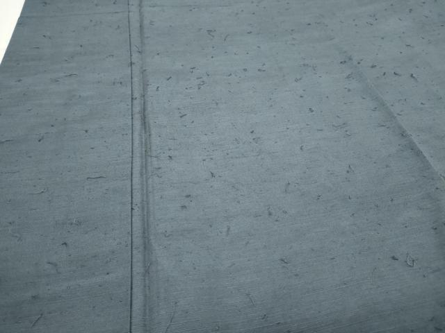 平和屋着物●男性　髭紬　アンサンブル　色無地　藍鼠色　正絹　逸品　CAAS0288th