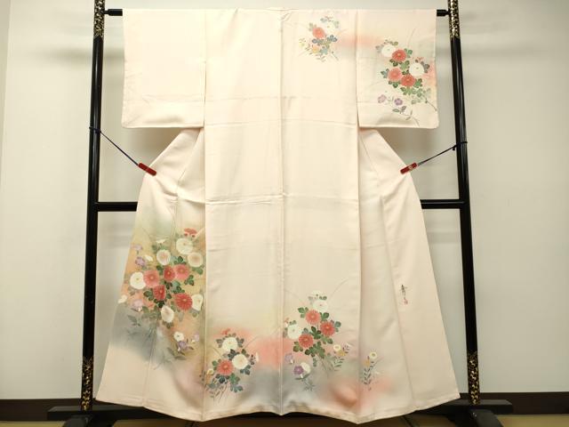 AILI様ご購入　逸品！　【京友禅の巨匠　松井青々】　訪問着 巨匠【松井青々】 本手描き京友禅訪問着 「流水桜文」 名匠の逸品