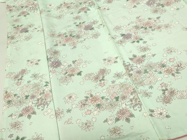 ■■■　サイズ　■■■ 身丈 157.5cm（肩から） 裄丈 64.5cm 袖丈 47.5cm　縫込み 11.5cm 袖幅 32.5cm 前幅 23cm 後幅 30cm 着物縫いこみ 内揚げ 0cm 裄 お袖側 約1.5cm　身頃側 約2cm ■■■　商品詳細　■■■ 【正絹】 状態は画像を添付しておりますので、そちらをご確認下さいますよう宜しくお願い致します。 大変上質な逸品になりますのでぜひお手入れをされてお召しになられてはいかがでしょうか。 お安く出品致しますので、是非この機会にいかがでしょうか？ ■■■　注意事項　■■■ ■モニター発色の具合により色合いが異なる場合がございます。 ■寸法は多少の誤差が生じる場合がございますのでご了承ください。 ■縫込みの長さが左右非対称の場合は短い部分を記載しております。 左右非対称であってもご返品・お値引き等の保証は出来かねますので、ご了承の上ご購入をお願い致します。 ■シミ等のチェックには注意を払っておりますが、見落としがある場合もございますし、個人の見解も様々ですので神経質な方のご購入はお控えください。 ■箪笥に入っておりました着物や帯なので畳みシワや匂いがあるものもございます。 ■お休みは基本的に土日祝となりますが、その他臨時でお休みする場合がございますのでご了承ください。 ■商品の発送は平日のみの発送となります。 ■夜間と土曜、日曜日はお問い合わせの回答が遅れる場合がございます。 ■当店では、お直し、紋入れ、お手入れ等は承っておりません。 ■生地の状態（ヤケ、経年劣化等）によってはサイズ直しが出来ない場合がございます。 その点もどうかご了承のうえ、ご購入をお願いいたします。 ■弊社で取り扱う商品は一点ものにつき、時期や在庫状況に応じて金額が変更となる場合がございます。 ■検針は行っておりません。予めご了承いただきますようお願いいたします。 ■【洗える着物】と記載のある商品におきましては、商品お届け後に洗濯を行ってしまってからのご返品にはご対応しかねます。 念の為、専門店でのお手入れをお願いいたします。 ■着物のサイズ目安は下記を参考ください↓ ＜女性着物＞　お端折り次第で＋5cm　−1cmが着用可能サイズ 　例）身丈170cmの場合、身長160cm〜175cm ＜男性着物＞　身丈＋約25cm〜27cm程が適応身長 　例）身丈155cmの場合、身長180〜182cm