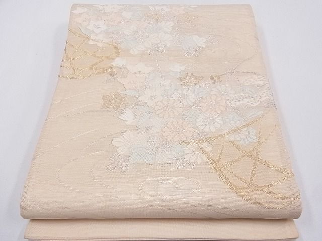 平和屋着物■夏物 六通柄袋帯 流水花籠文 金銀糸 逸品 CAAE0802fb
