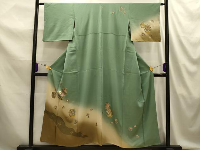 平和屋着物■訪問着 仕覆文 暈し染め 金彩 正絹 逸品 AABJ2084sx