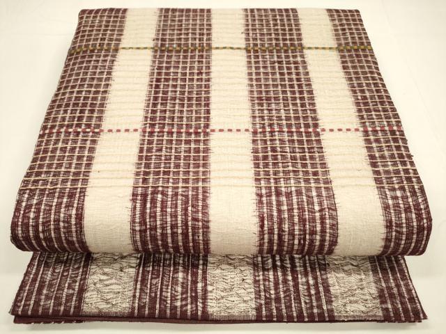 Rakuten - 平和屋着物＊夏物　六通柄袋帯　櫛織　横段文　正絹　逸品　DAAY8324cm