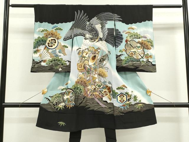 ■■■　サイズ　■■■ 【着物】 身丈 98cm（肩から） 裄丈 47.5cm 袖丈 55.5cm ■■■　商品詳細　■■■ 産着【表地：正絹・胴裏：化繊】の状態は接写画像のように右袖前に薄い汚れがございますが その他特に目立ったシミ汚れなどもなく大変良い状態です。 大変上質な逸品になります。 お安く出品致しますので、是非この機会にいかがでしょうか？ ■■■　注意事項　■■■ ■モニター発色の具合により色合いが異なる場合がございます。 ■寸法は多少の誤差が生じる場合がございますのでご了承ください。 ■縫込みの長さが左右非対称の場合は短い部分を記載しております。 左右非対称であってもご返品・お値引き等の保証は出来かねますので、ご了承の上ご購入をお願い致します。 ■シミ等のチェックには注意を払っておりますが、見落としがある場合もございますし、個人の見解も様々ですので神経質な方のご購入はお控えください。 ■箪笥に入っておりました着物や帯なので畳みシワや匂いがあるものもございます。 ■お休みは基本的に土日祝となりますが、その他臨時でお休みする場合がございますのでご了承ください。 ■商品の発送は平日のみの発送となります。 ■夜間と土曜、日曜日はお問い合わせの回答が遅れる場合がございます。 ■当店では、お直し、紋入れ、お手入れ等は承っておりません。 ■生地の状態（ヤケ、経年劣化等）によってはサイズ直しが出来ない場合がございます。 その点もどうかご了承のうえ、ご購入をお願いいたします。 ■弊社で取り扱う商品は一点ものにつき、時期や在庫状況に応じて金額が変更となる場合がございます。 ■検針は行っておりません。予めご了承いただきますようお願いいたします。 ■【洗える着物】と記載のある商品におきましては、商品お届け後に洗濯を行ってしまってからのご返品にはご対応しかねます。 念の為、専門店でのお手入れをお願いいたします。 ■着物のサイズ目安は下記を参考ください↓ ＜女性着物＞　お端折り次第で＋5cm　−1cmが着用可能サイズ 　例）身丈170cmの場合、身長160cm〜175cm ＜男性着物＞　身丈＋約25cm〜27cm程が適応身長 　例）身丈155cmの場合、身長180〜182cm