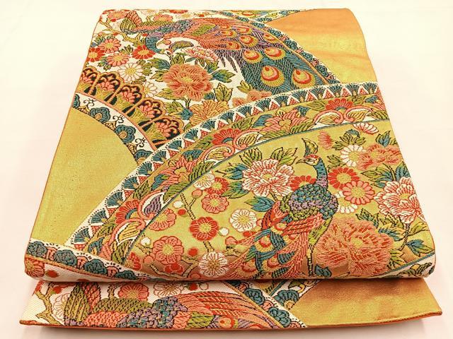 乐天商城 - 平和屋着物◎六通柄袋帯　鳳凰花文　金糸　正絹　逸品　BAAT9767hj