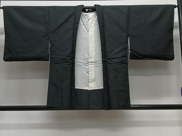Rakuten - 平和屋着物＃羽織　紬地　総刺繍　草花文　黒地　正絹　逸品　CABG3617ua