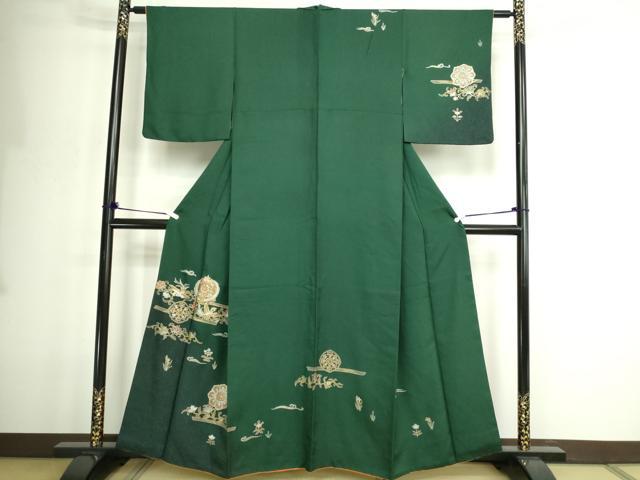 平和屋着物■訪問着　鳳凰正倉院花文　暈し染め　金彩　正絹　逸品　DABE9245sf