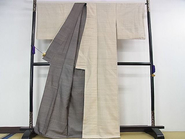 平和屋本店■極上　インド・アッサム　野蚕糸　手織　ムガシルク　逸品　DZAA1312kh4