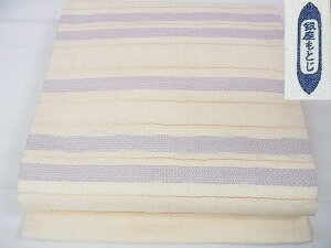 平和屋本店■極上 銀座もとじ 九寸開き名古屋帯 横段文 逸品 DZAA1274kh4