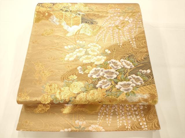 平和屋着物◎六通柄袋帯　春秋麗華文　金銀糸　正絹　逸品　AAAM7784fw