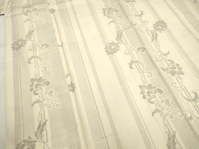 平和屋着物■上質な紬 草花間道 正絹 逸品 DAAJ5296rt