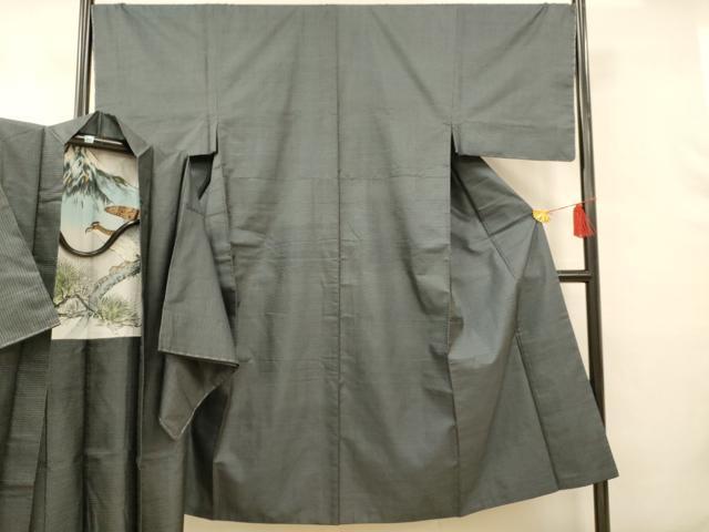 平和屋着物■男性 本場大島紬 アンサンブル 100亀甲 総詰め 正絹 逸品 AAAS2390fw