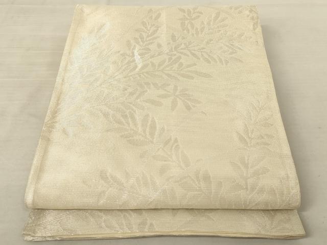 Other - 平和屋着物＊夏物　全通柄袋帯　枝葉文　銀糸　正絹　逸品　AAAV2267pf