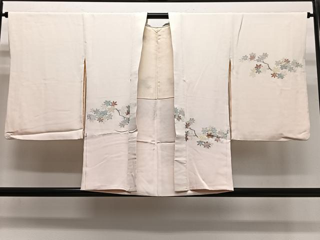 和服衬裙 - 平和屋着物＃羽織　寿光織　草花文　金糸　正絹　逸品　CABG3844ua