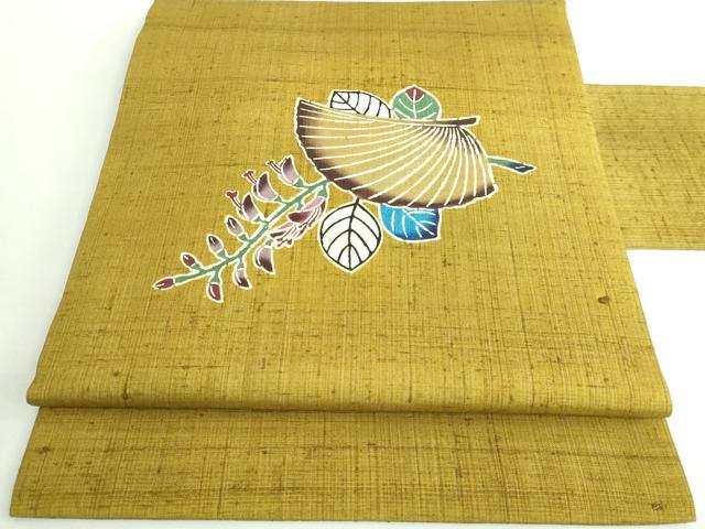 平和屋着物■極上　本場琉球紅型　伊差川洋子　紬地　笠　逸品　DZAA9536kh5