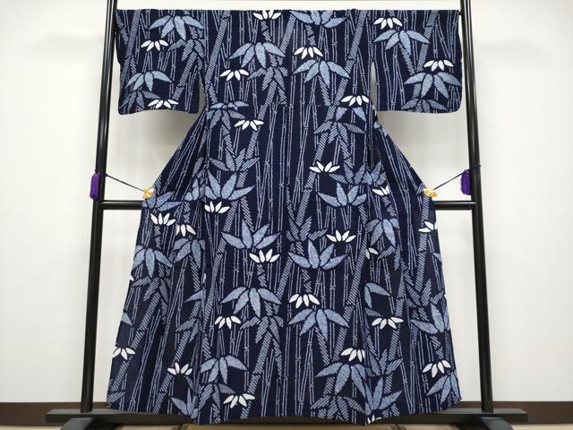 平和屋着物■極上　夏物　浴衣　有松鳴海絞り　笹竹文　綿　逸品　未使用　CYAA3645s5