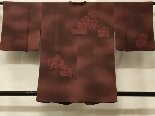平和屋着物＃道行コート 刺繍 花鳥文 暈し染め 正絹 逸品 CABD1525in
