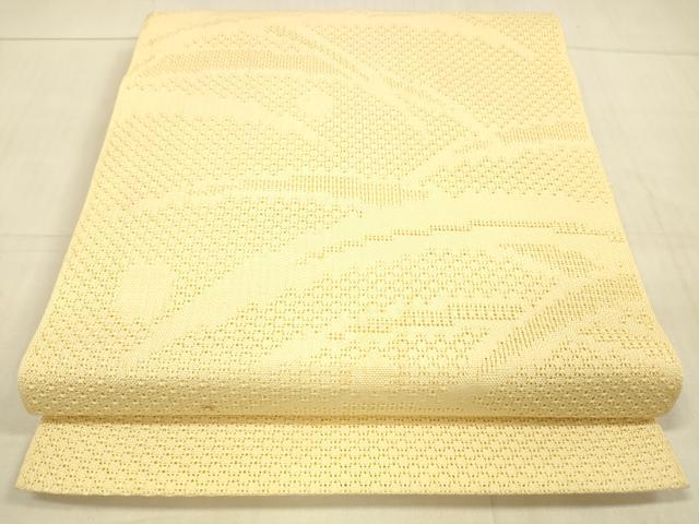 平和屋着物＊夏物　八寸名古屋帯　露草文　蜂蜜色　DAAV3622cm