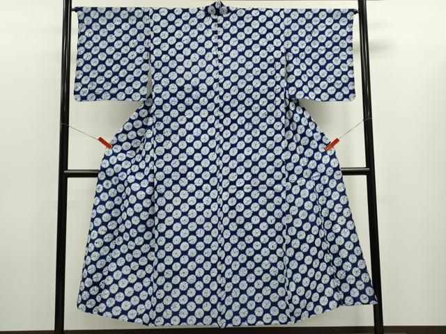 平和屋着物∴夏物　浴衣　有松鳴海絞り　丸文　綿　逸品　CABK6418ze