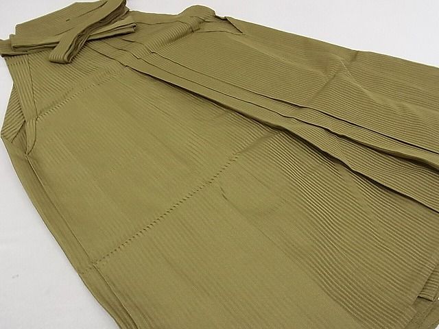 平和屋本店■極上 夏物 男性 馬乗り袴 媚茶色 正絹 逸品 4kk4101