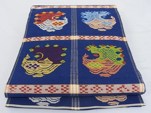 平和屋本店■極上　龍村平蔵製　六通柄　本袋帯　申比丹孔省　正絹　逸品　3kk2892