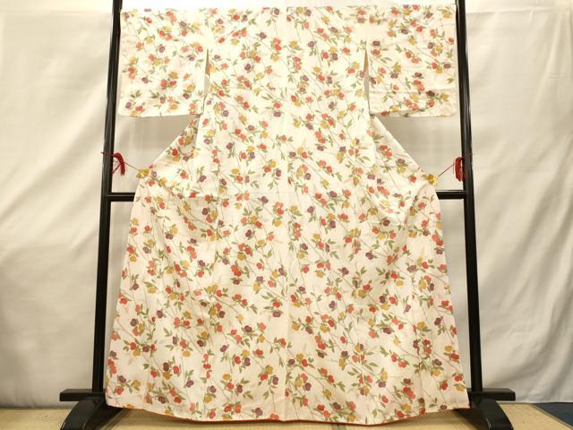 平和屋着物■上質な小紋 枝橘文 金彩 正絹 逸品 AAAQ5165fy