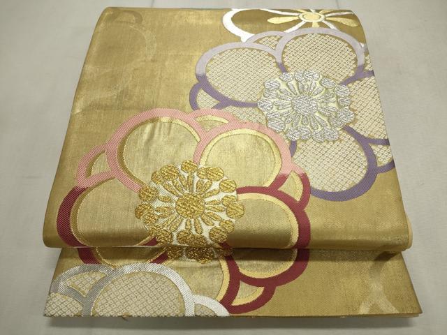 平和屋着物◎六通柄袋帯 唐織 珠宝麗華文 金銀糸 正絹 逸品 CAAV4360in