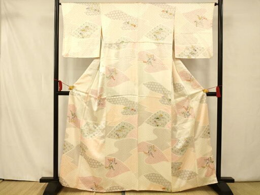 平和屋着物■上質な小紋 草花文 正絹 逸品 AAAX7151fw 平和屋着物■上質な小紋 草花文 正絹 逸品 AAAX7151fw