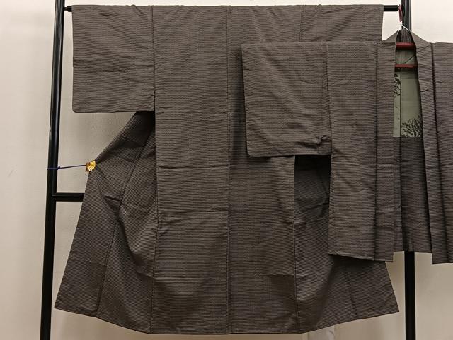 平和屋着物■男性 本場大島紬 アンサンブル 80亀甲 総詰め 正絹 逸品 BAAV0237mz