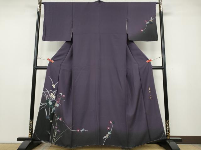 Rakuten - 平和屋着物●染色作家　草野一騎　訪問着　手描き　草花文　暈し染め　正絹　逸品　未使用　CABG5466ut