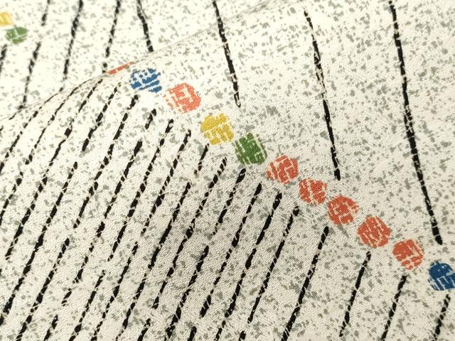平和屋着物■上質な小紋 幾何学文様 正絹 逸品 CAAZ5931ev