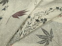 平和屋着物*夏物 小紋 絽 草花文 銀彩 正絹 逸品 DAAT5745ud
