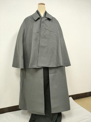 平和屋本店■希少 男性 トンビコート 和装コート 灰色 逸品 DZAB1011kh5