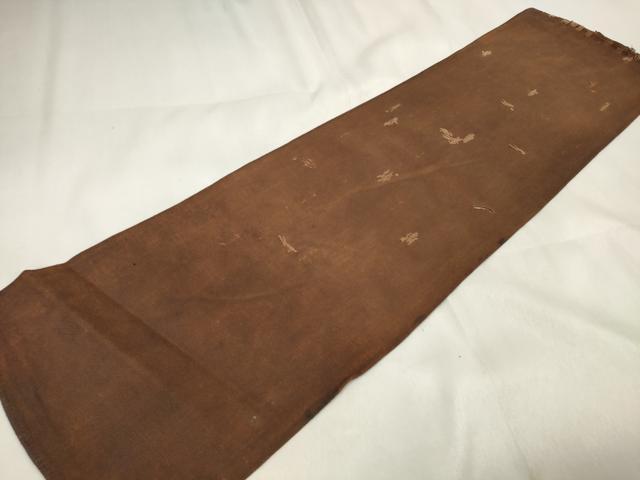 平和屋本店▼和装小物　レトロ木綿　手織　柿渋染　酒袋　材料用　逸品　DAAW8304zzz