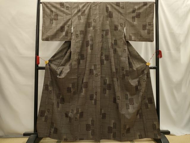 平和屋着物■本場大島紬　7マルキ　花短冊文　正絹　逸品　AABE6036sx