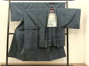 平和屋着物■男性 本場大島紬 アンサンブル 100亀甲 正絹 逸品 BAAO4527jr