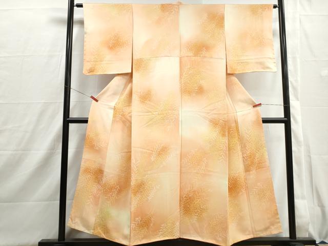 平和屋の平和屋着物■上質な小紋　草葉文　暈し染め　正絹　逸品　DABI1575qa｜アングル2
