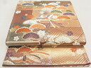 平和屋着物◎六通柄袋帯 唐織 立波鳳凰松文 金糸 逸品 DAAG5613tw(4)