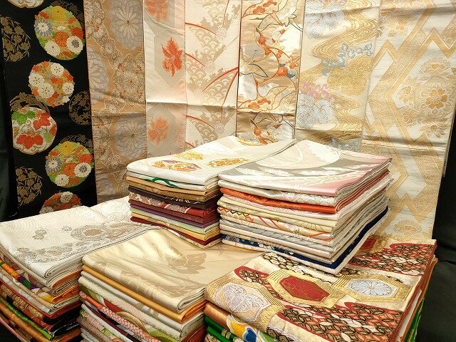 楽天平和屋平和屋本店■袋帯 西陣 まとめて100点 向かい鳳凰 鶴 蝶 乱菊 花柄 宝相華 楽器 金銀糸 など 着用可能多数 未使用品あり 全て正絹 se3510