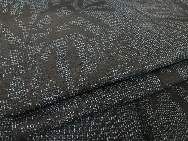 Rakuten - 平和屋着物●結城紬　80亀甲　笹の葉文　正絹　逸品　AAAX0200np