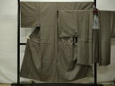 平和屋着物■男性 お召 アンサンブル 亀甲文様 正絹 逸品 CAAM2429ku