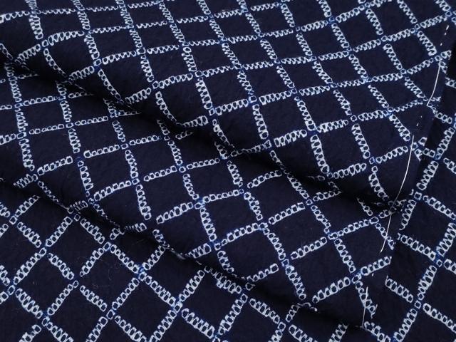 平和屋着物■極上　夏物　浴衣　有松鳴海絞り　菱繋ぎ　綿　逸品　未使用　CYAA3254s5