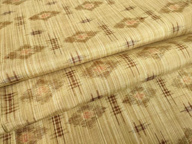 Full-Length Under-Kimono - 平和屋着物▽上質な紬 　単衣　菱花文 　正絹　逸品　未使用　DABE4425az